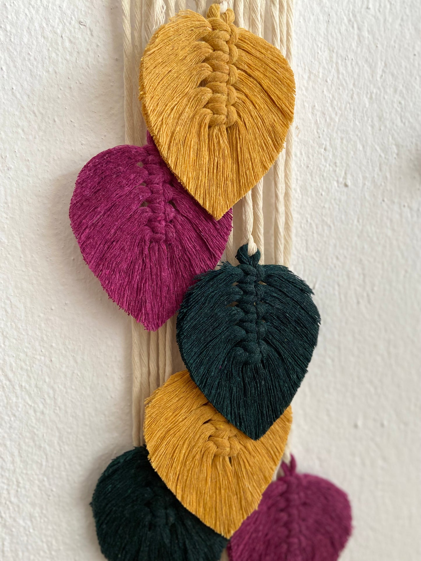 Macrame Leaves Long Tie