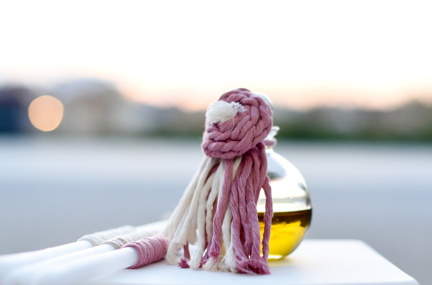 Σετ Βάπτισης Μακραμέ Λουλούδια