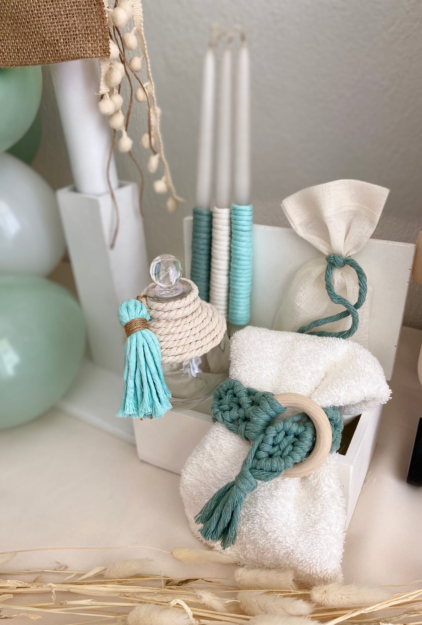 Χειροποίητο Σετ Βάπτισης Αερόστατο