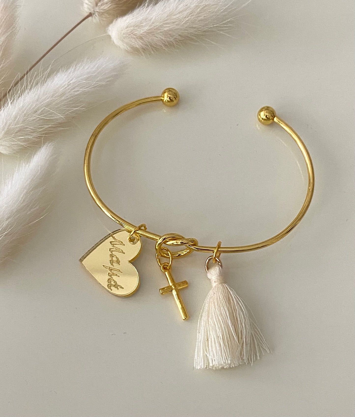 Βραχιόλι Κόμπος με Σταυρό και Φουντίτσα