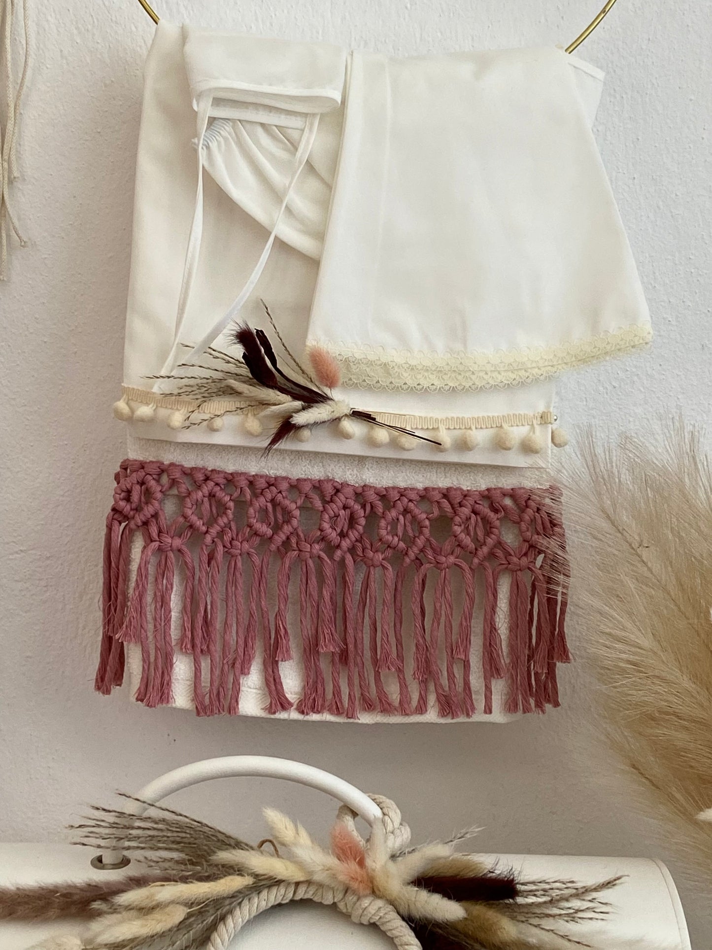 Χειροποίητο Σετ Βάπτισης Με Αποξηραμένα Λουλούδια