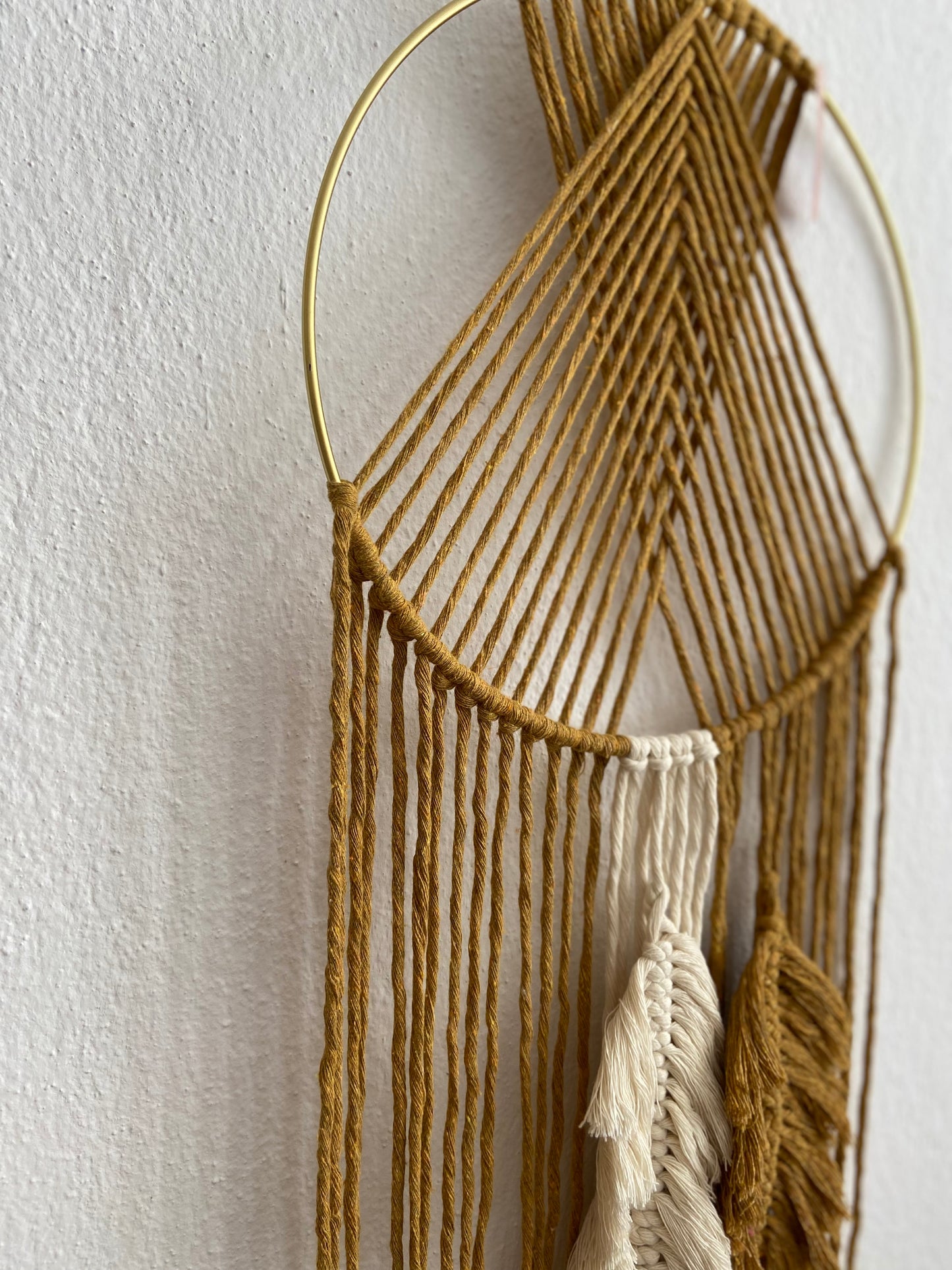 Boho Feather Hoop Wall Hanging