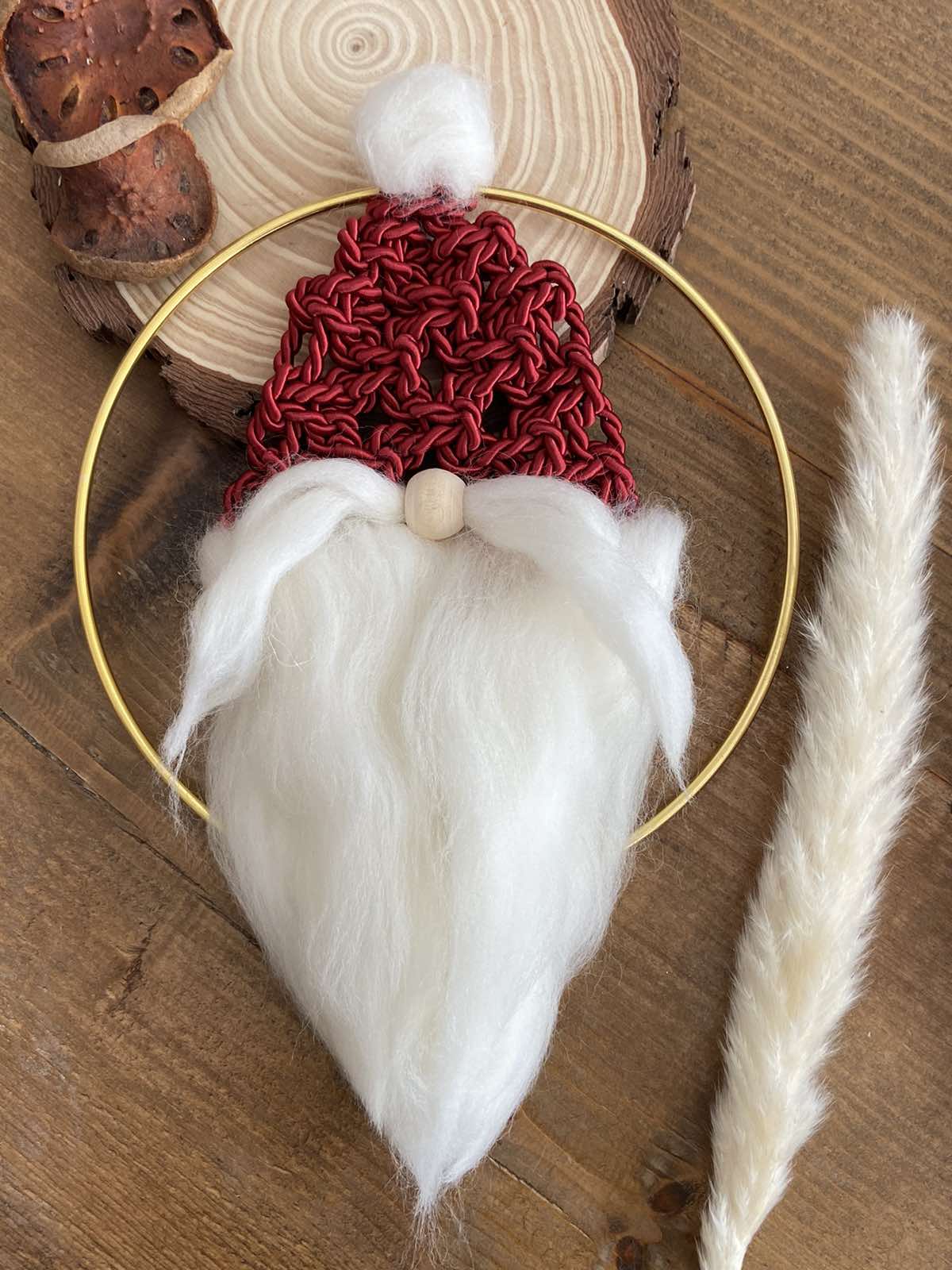 Μακραμέ Στολίδι Άγιος Βασίλης