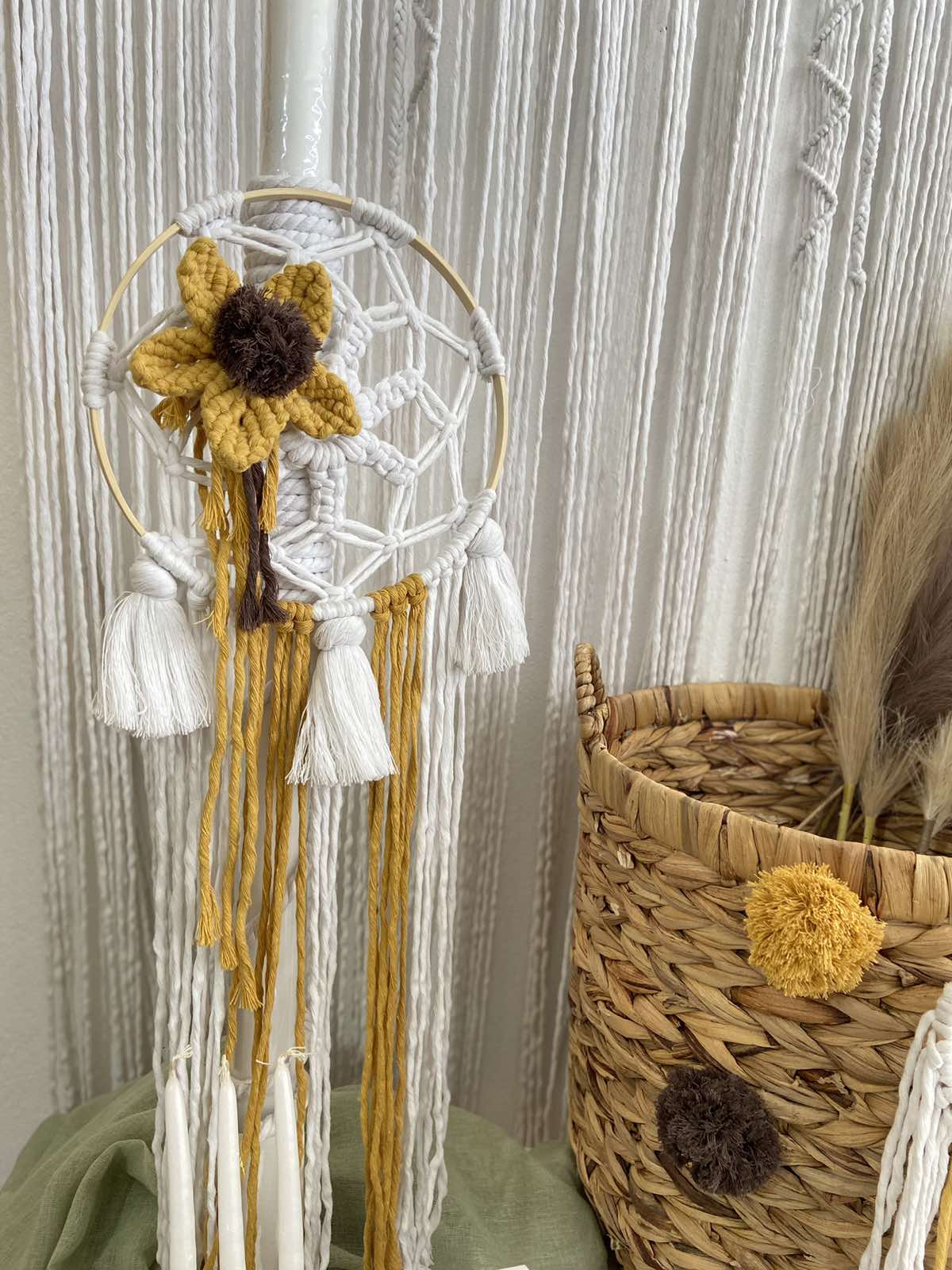 Σετ Βάπτισης Macrame Sunflower