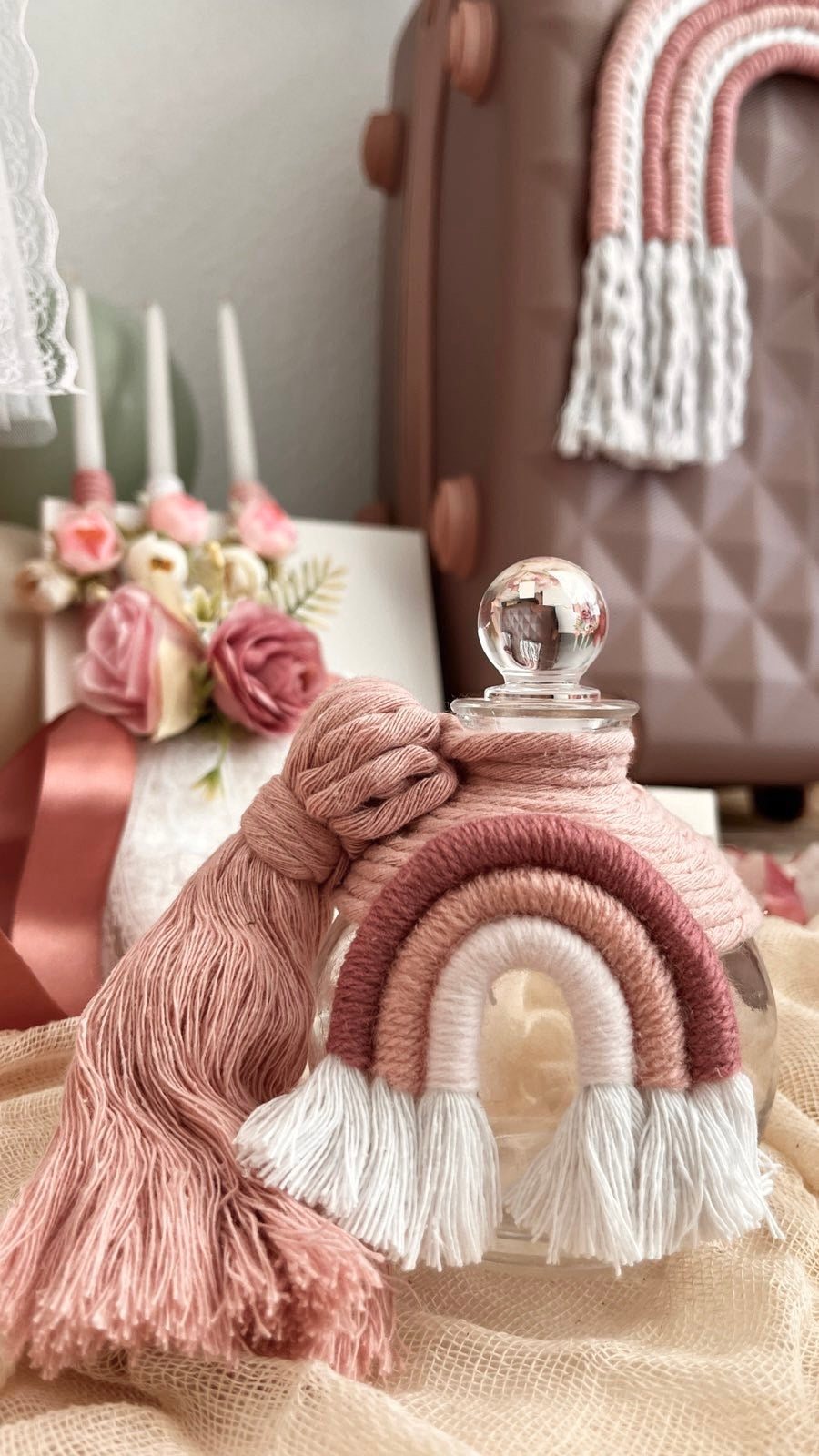 Σετ Βάπτισης Λουλουδένια Ουράνια Τόξα