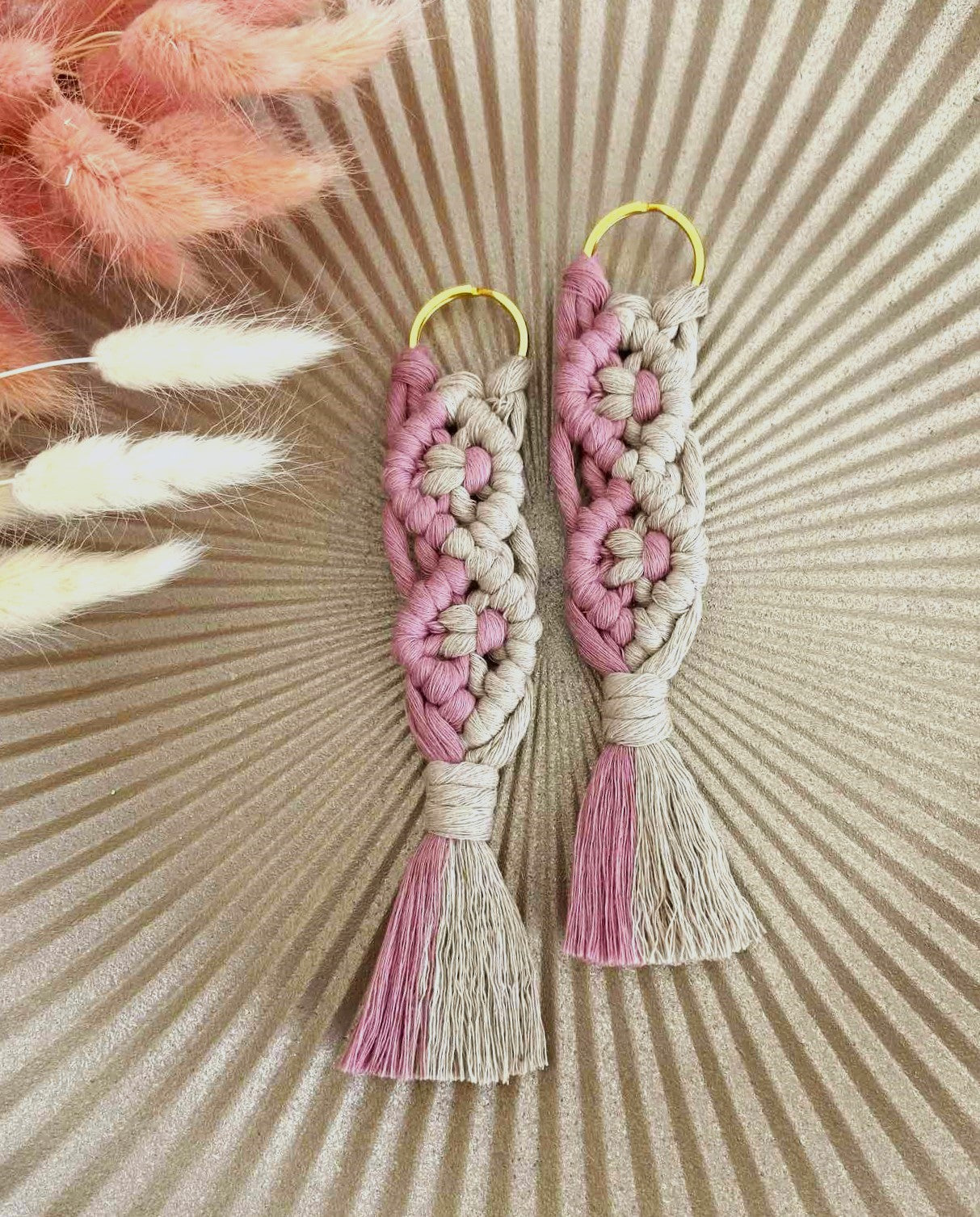 Μπομπονιέρα Grante Μακραμέ Μπρελόκ με Διχρωμία