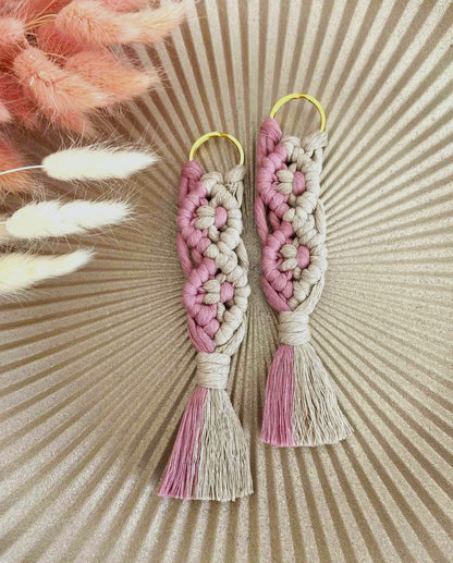 Μπομπονιέρα Grante Μακραμέ Μπρελόκ με Διχρωμία