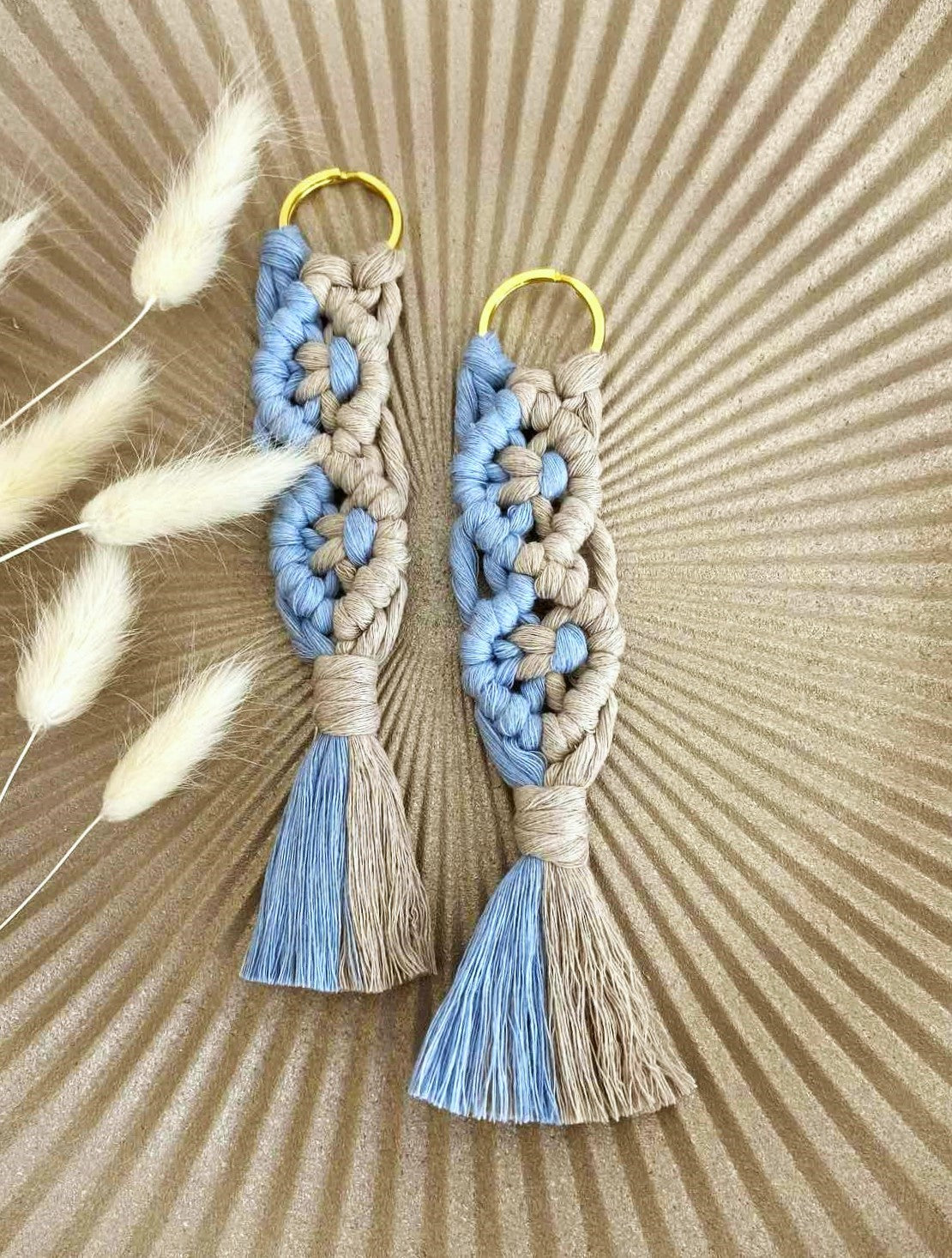 Μπομπονιέρα Grante Μακραμέ Μπρελόκ με Διχρωμία