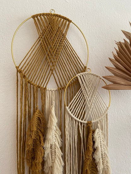 Σετ Ονειροπαγίδες με Μακραμέ Φτερά