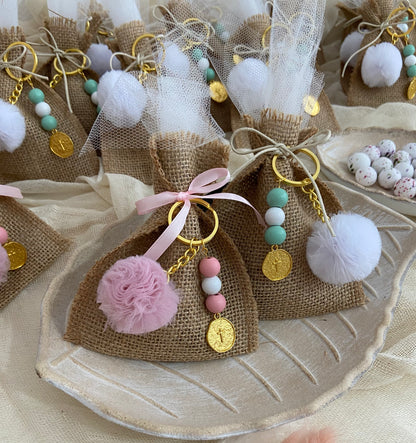 Πουγκί Λινάτσας Με Διπλό Μπρελόκ