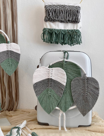 Σετ Βάπτισης Macrame Leaves