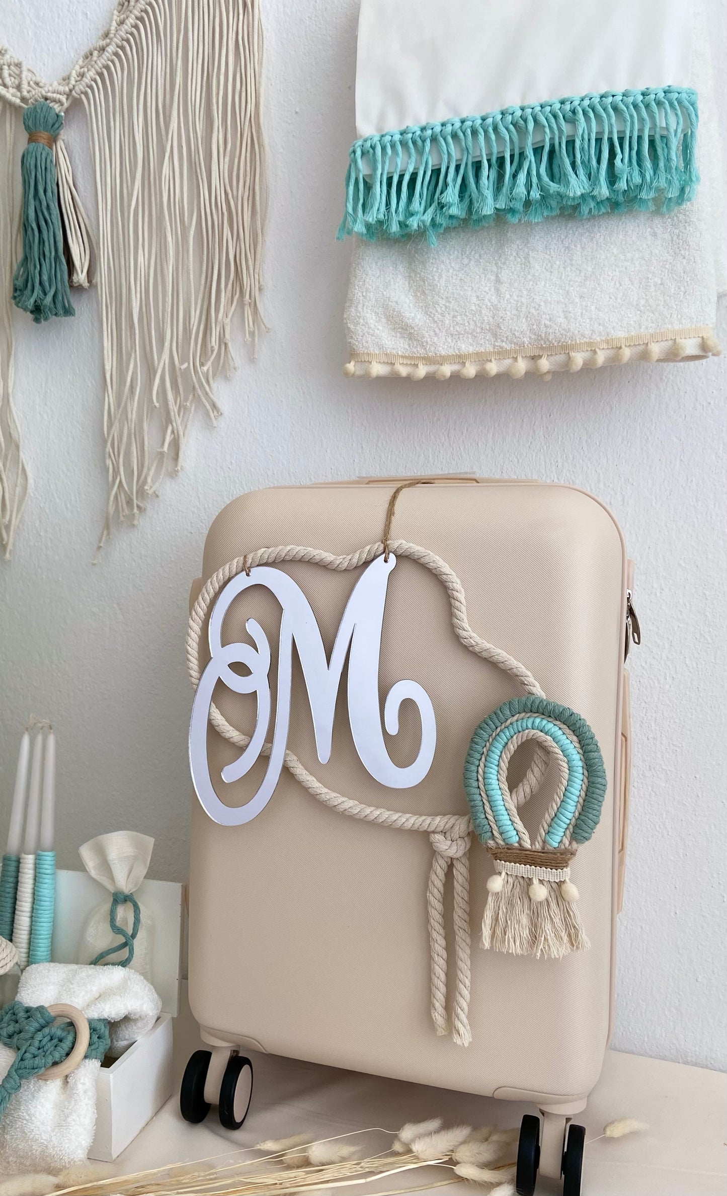 Σετ Βάπτισης Αερόστατο Με Μονόγραμμα