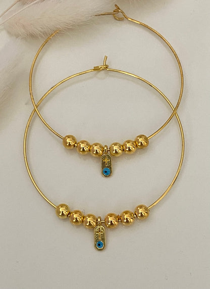 Μαρτυρικό Βραχιόλι Κόσμημα με Χρυσές Χάντρες