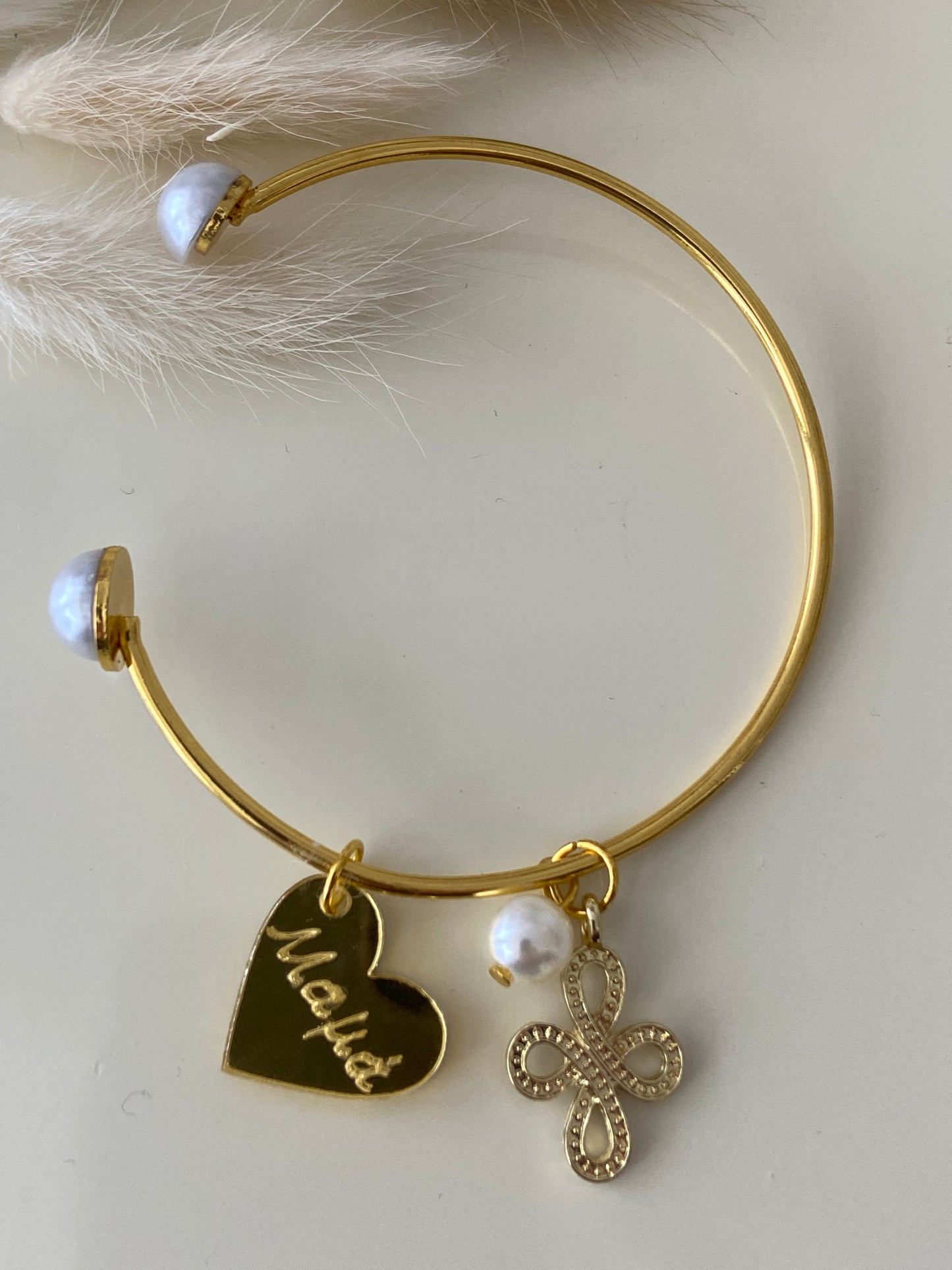 Βραχιόλι Κόσμημα με Πέρλες και Ιδιαίτερο Σταυρό