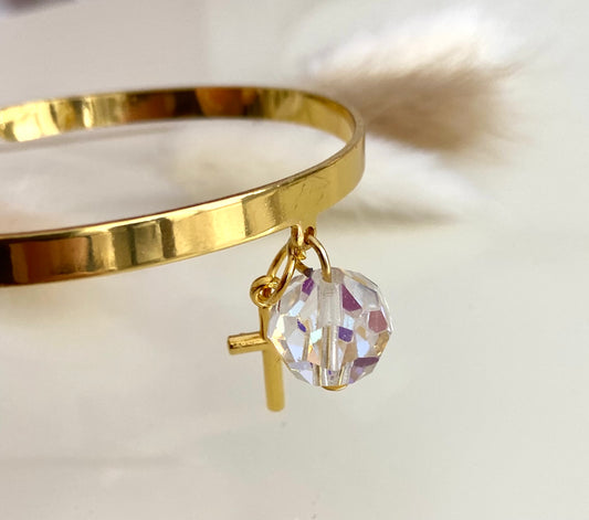 Υπέρκομψο Κόσμημα Χειροπέδα Με Swarovski Για Μαμά Και Νονά