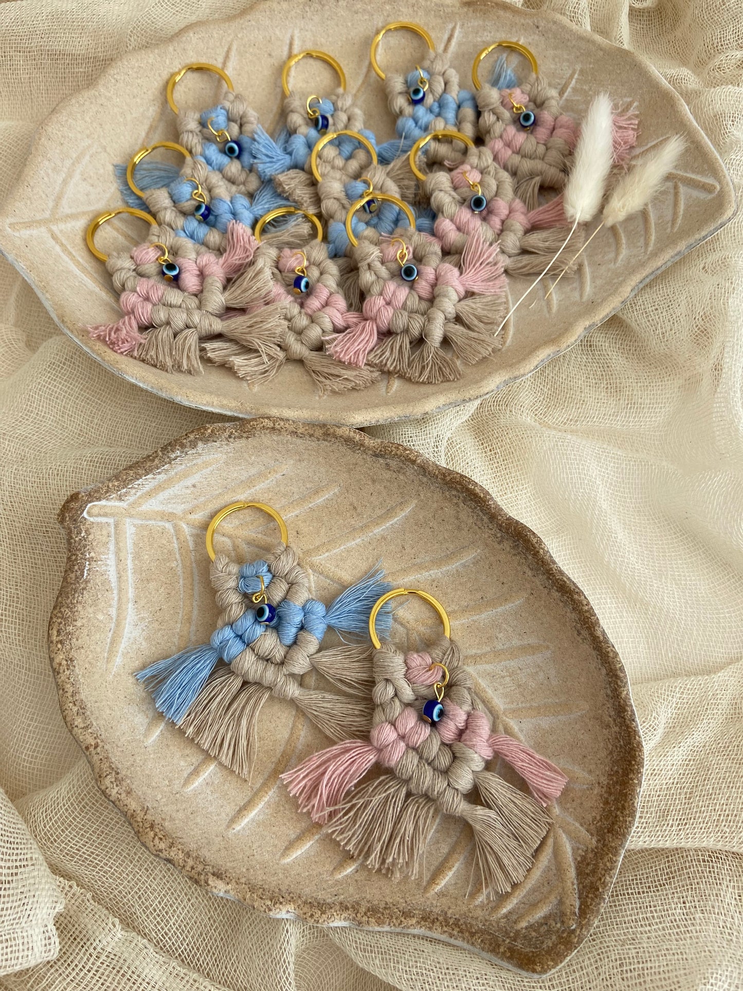 Δίχρωμα Μακραμέ Μαρτυρικά Βάπτισης