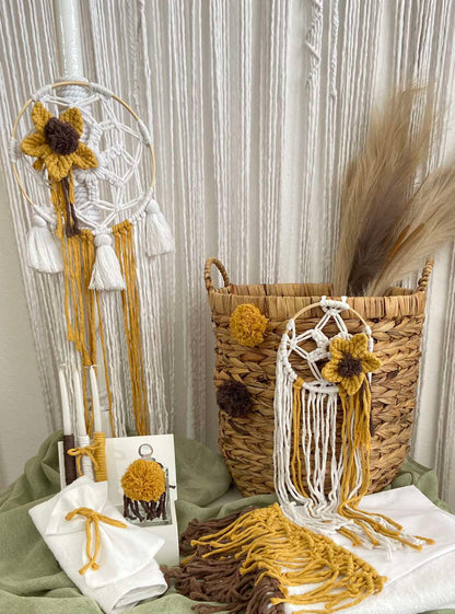 Σετ Βάπτισης Macrame Sunflower