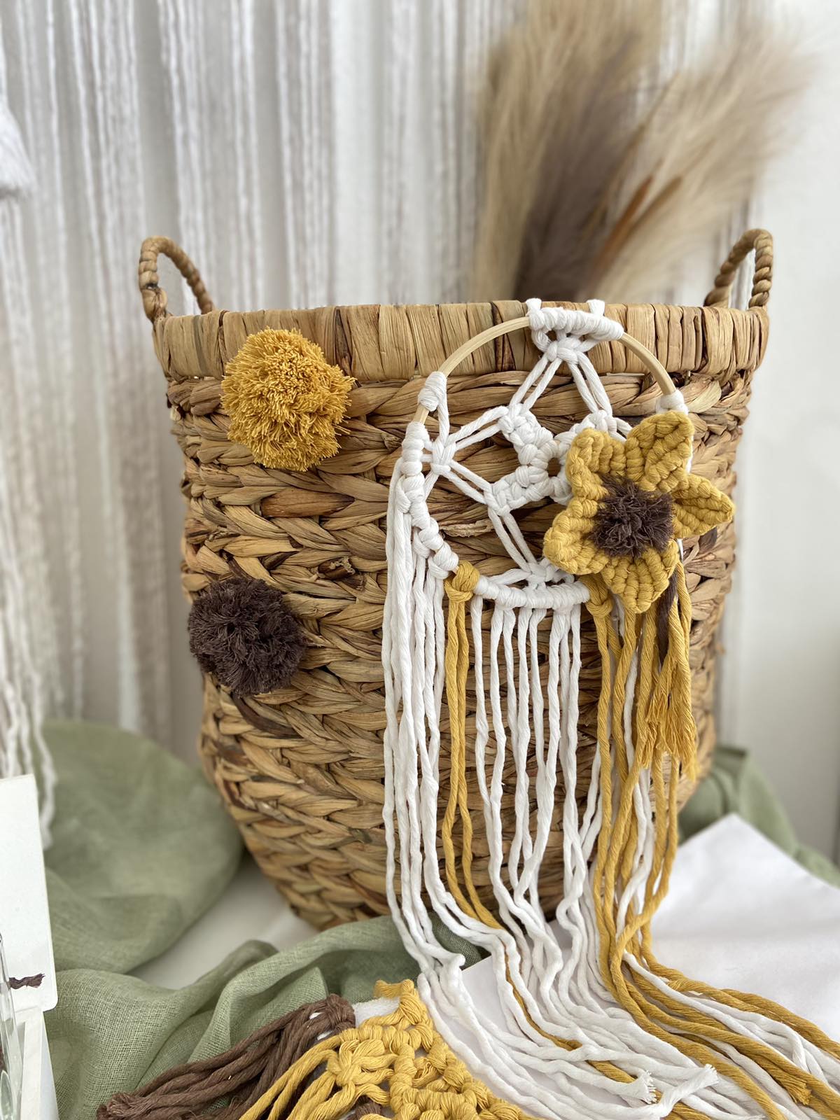 Σετ Βάπτισης Macrame Sunflower