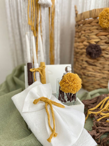 Σετ Βάπτισης Macrame Sunflower