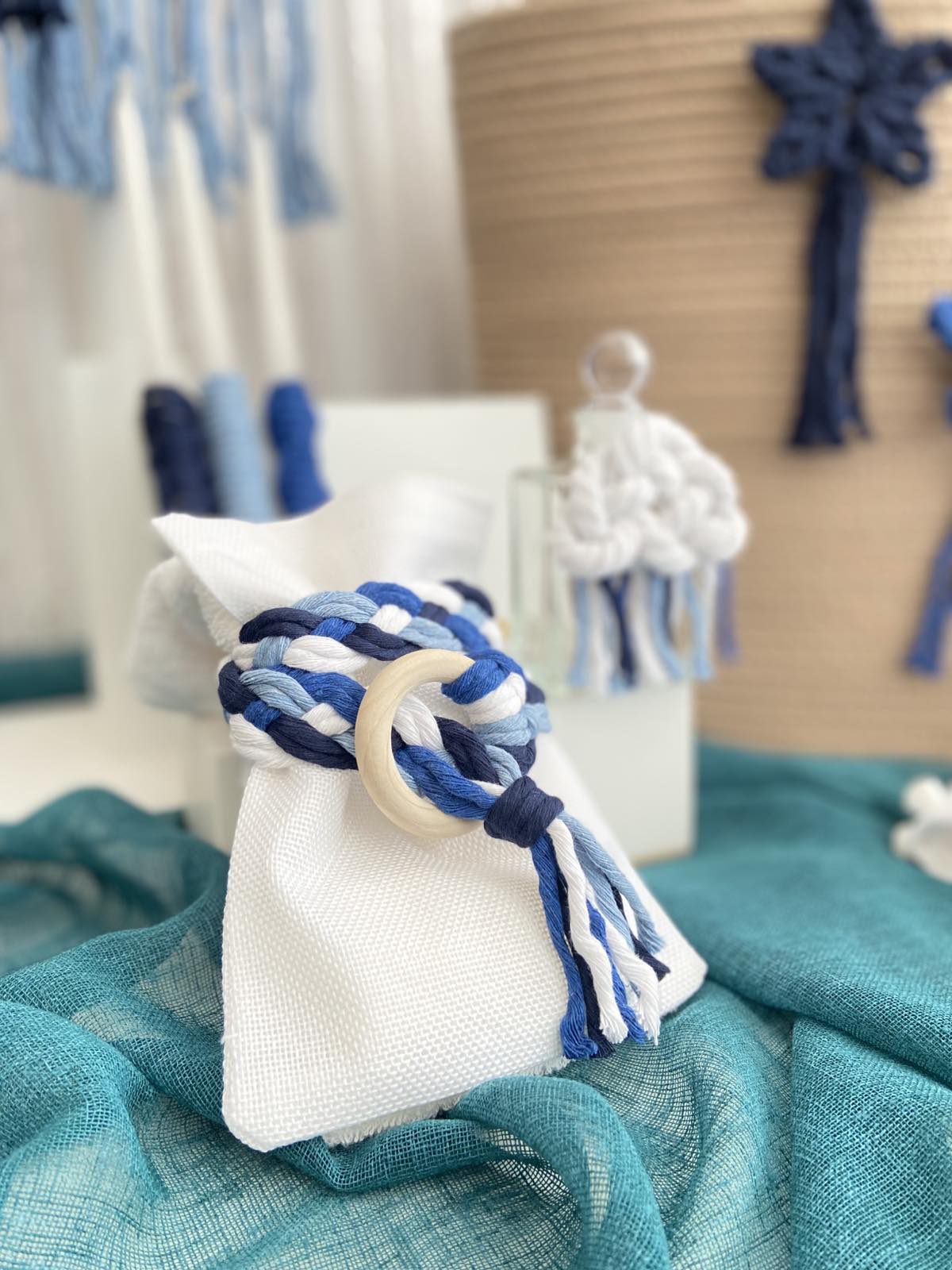 Σετ Βάπτισης Μακραμέ Cloudy Sky