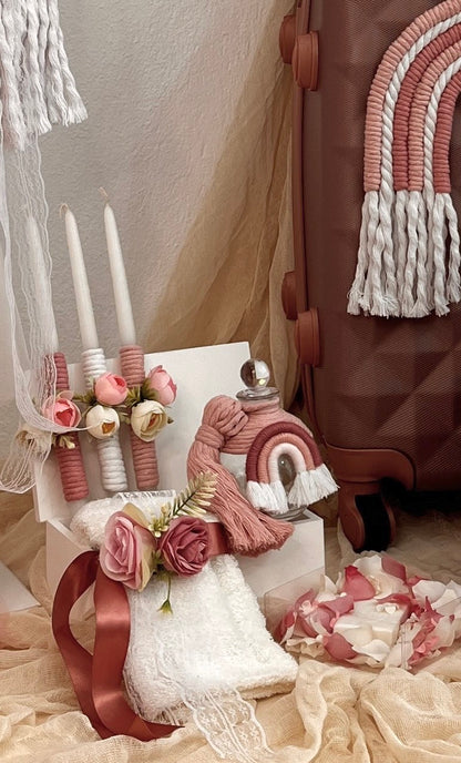 Σετ Βάπτισης Λουλουδένια Ουράνια Τόξα